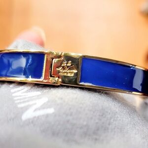 Gold and Blue Enamel Bracelet